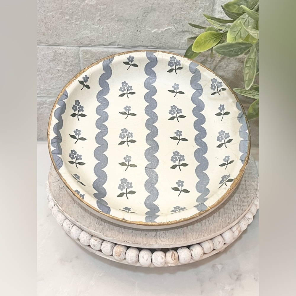 Floral Patterned trinket jewelry Plate